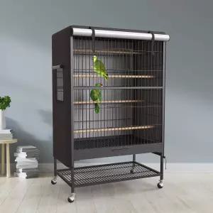 KNUTI 유니버설 버드 케이지 커버 굿나잇 블랙아웃 51인치 x 38인치 23.5인치 얇고 가벼운 통기성 작은