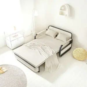 [NS홈쇼핑](빅)오뜨 1인용 철제 접이식 소파베드+쿠션2개[35849540]