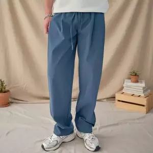 [옷자락]남성 여름 스판 빅사이즈 일자핏 바지 바스락 핀턱