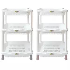 스탠드 사각선반 3단 수납선반 정리대