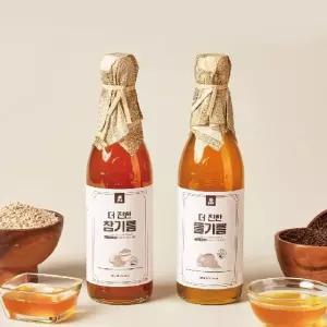 (강)[홍주부] 참기름 350ml 2병+들기름 350ml 2병