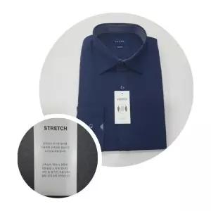 [예작]구김적고 다림질NO 신축성 좋은 면혼방 스판셔츠 긴팔 남방 카라소매배색  슬림