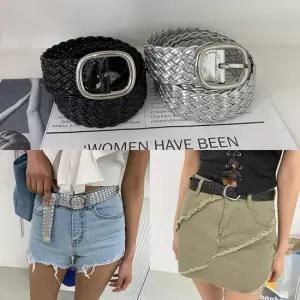 디즈꼬임벨트 유광 허리띠 짜임 포인트 여성 실버 가 자연느낌가 자켓 꽈배기 슬림 버클