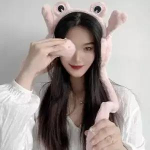 귀마개 움직이는 개구리 핑크 팔딱 여성 방한 귀마개 겨울