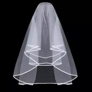 2단베일 셀프 웨딩 촬영소품 라인 베일 면사포 면사포 웨딩면사포 웨딩촬영소품