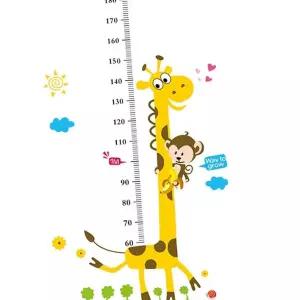 키재기 스티커 기린 어 측정 포인트 키재기 포인트 스티커 측정 포스터