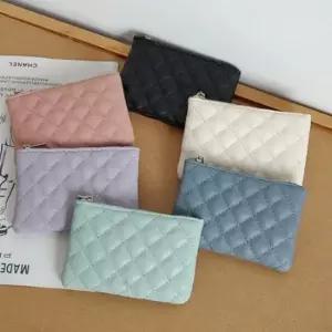 퀼팅 카드지갑 명함 심플 미니 동전지갑 동전지갑 버스카드 가죽카드지갑