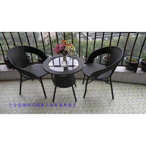 심플 모던 벤치 캐주얼 발코니 테이블 의자 작은 티 테이블 의자 3종 세트 아웃도어 가구 실내 작은 원형 테이블