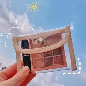 미코초이 투명 PVC 똑딱이 파우치 립스틱 메이크업 브 여성파우치 브러쉬파우치