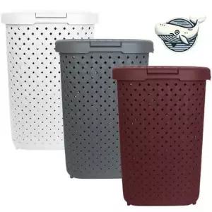 실용적인 분리형 세탁바구니 62L 세탁 정리함