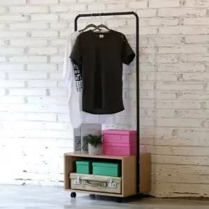 심플 행거 옷걸이 옷장 조립   선반 수납장 화이트