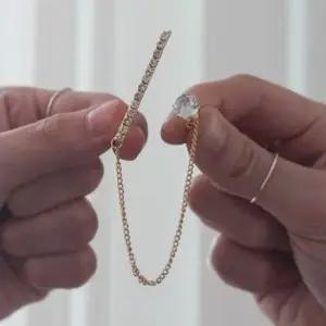 커플 귀걸이 연결 조각 큐빅 고급진 데일리 귀찌 귀찌이어커프 이어커프 피어싱귀걸이