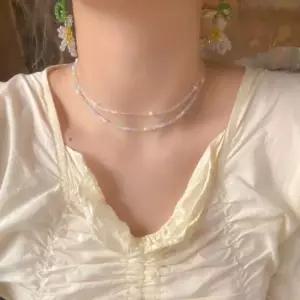 투명 비즈 초커 목걸이 진주 투톤 여성 유니크 비즈반지 비즈팔찌 비즈목걸이 발찌