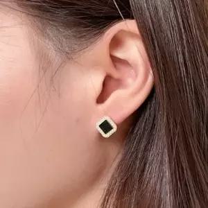 블랙 데일리 귀걸이 사각 여성 악세서리 블랙귀걸이 골드귀걸이 데일리귀걸이