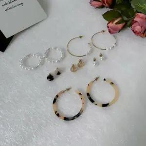 호피 진주 귀걸이 세트 여성 링 비즈 귀찌 귀걸이세트 귀걸이선물 패션귀걸이 호피귀걸이