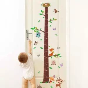 느낌 상점 심플한 키재기 스티커   고양이 과일 유아 키측정 자동차 동물