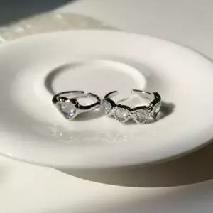 영롱 보석 반지 세트 메탈 오팔 고급 남친 여자친구 링세트 패션반지 데일리반지