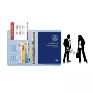 RFID 복사차단 비행기티켓 핑크 블루 수첩 여권케이스