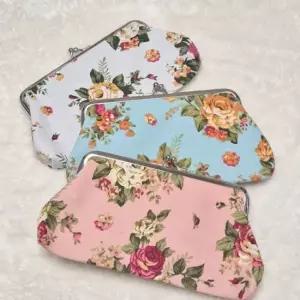 복고 풍 플라워 지갑 고급 클러치 카드 화장품 파우치 여자친구선물 엄마선물 여행기념품