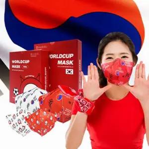 힘내라 대한민국 월드컵 패션마스크 (빨간색5매+흰색5매 총10매입)