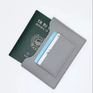 심플 가죽 여권케이스 티켓 카드지갑케이스 4컬러