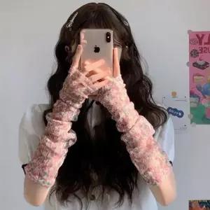 레이스팔토시 여성팔토시 플라워 레이스 운전 골프 자외선차단 쿨