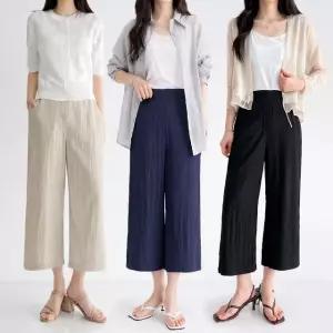 여성 인생 쿨 밴딩 와이드팬츠 3종