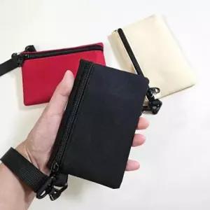 3색 스트랩 미니 동전 멀티 파우치 지갑 카드 소지품 이너백 사각 실속있는 손목 손목지갑