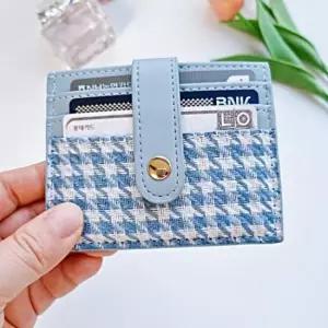 민트색 여성용 슬림 똑딱이 미니 카드지갑 슬림한지갑 가벼운지갑 명품지갑