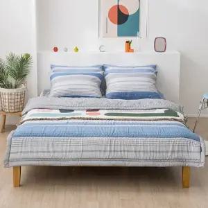포인트 간절기 이불베개세트 Q 블루 봄 가을 침구 이불베개세트 퀸이불세트