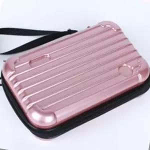 미니 하드캐리어 파우치 로즈골드 동전 여행용 메모리