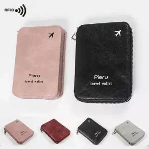 휴대용 지갑형 여행 RFID 스키밍 차단여권 케이스