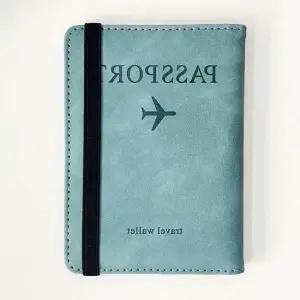 지갑 파우치 여권케이스 여권지갑 여권 가죽 여행 블루 카드