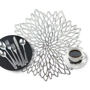 다알리아 식탁 테이블 보호 매트 받침 깔개 은색 책상 깔판 바닥 패드 바닥 깔판 깔개