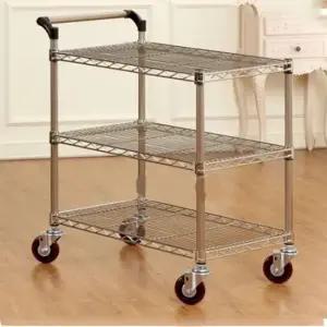 와이어 선반 카트 서빙 카트 트롤리 웨건 끌차 2단 식당카트 핸드카트 운반카트 주방카트