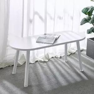 RO103-091 반타원 화이트 입식 테이블용 벤치의자 반타원 반타원식탁 거실탁자 다용도식탁