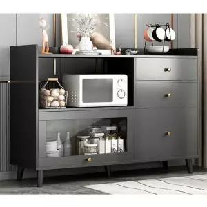 초대형 전자레인지 선반 80cm) 블랙) 전자렌지수납장 전자렌지거치대 전자렌지선반