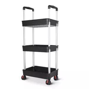 자유조절 3단 수납장 가정용운반용품 가정용카트 다용도카트 대용량쇼핑가방 바구니카트