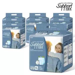 [셀러허브]서포트 성인용 기저귀 팬티 남녀공용 대형 10매x8팩 (S36194163)