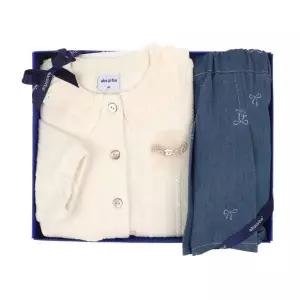 [압소바](신세계 사우스시티)[압소바 26년 SS 임신출산백일돌선물]오슬로 가디건+스커트세트(A1121213)