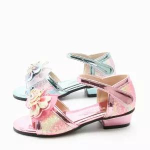 크라운 국산 아동 키즈 주니어 여름 굽 여아샌들