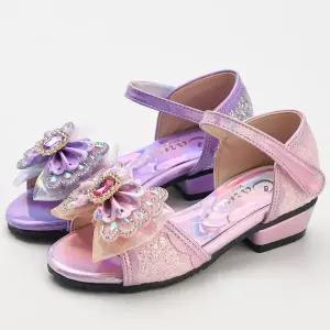 큐빅인타 국산 여자 학생 키즈 어린이 여름 등원 생일선물 굽 여아샌들