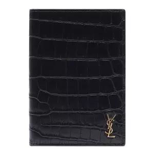 [입생로랑]22FW 남성 크로커다일 엠보싱 여권지갑 (607659_DZEDW_1000_