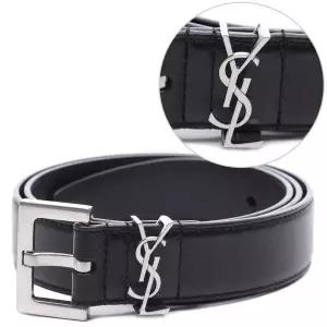 [입생로랑]25SS 여성 모노그램 스퀘어 벨트 (634437 BOO0E 1000 25S)