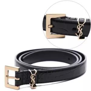 [입생로랑]25SS 여성 크로커다일 엠보싱 슬림 벨트 (554465 AACUZ 2053