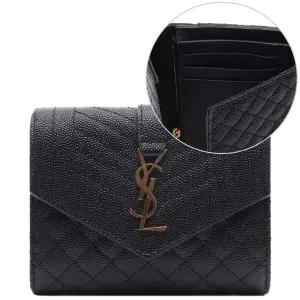 [입생로랑]25FW 여성 카산드라 마틀라세 엔벨로프 반지갑 (651028 B