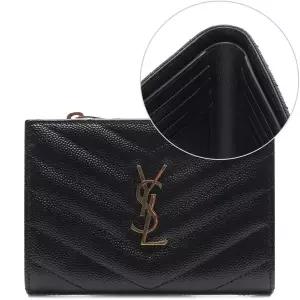 [입생로랑]25SS 여성 모노그램 마틀라세 지퍼 반지갑 (668287 BOW01 1