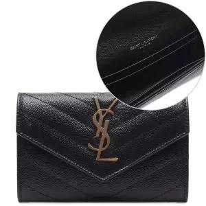 [입생로랑]25SS 여성 모노그램 마틀라세 엔벨로프 반지갑 (414404 B