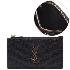 [입생로랑]25FW 여성 카산드라 마틀라세 지퍼 카드지갑 (607915 BOW0