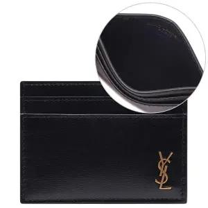 [입생로랑]22FW 남성 모노그램 금장로고 카드지갑 (607603_02G0W_1000_